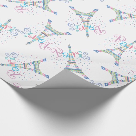 Eiffelturmconfetti-Packpapier Geschenkpapier (Ecke)