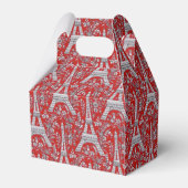 Eiffelturme und Blume Rot Geschenkschachtel (Rückseite)