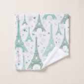 Eiffeltürme und -herzen personalisiert badhandtuch set (Waschlappen)