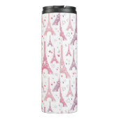 Eiffelturme und Herzen personalisiert Thermosbecher (Rückseite)