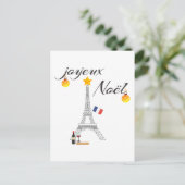 Eiffelturmflagge Frankreich Joyeux Weihnachten (Stehend Vorderseite)