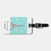 Eiffelturmgewohnheits-Gepäckanhänger Gepäckanhänger (Vorderseite horizontal)