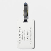 Eiffelturmgewohnheits-Gepäckanhänger Gepäckanhänger (Rückseite vertikal)