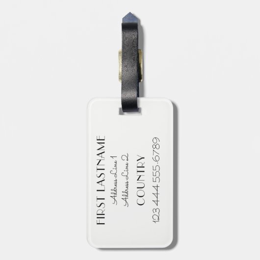 Eiffelturmgewohnheits-Gepäckanhänger Gepäckanhänger (Rückseite vertikal)