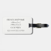 Eiffelturmgewohnheits-Gepäckanhänger Gepäckanhänger (Rückseite horizontal)