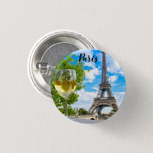 Eiffelturmglas Button (Vorne & Hinten)