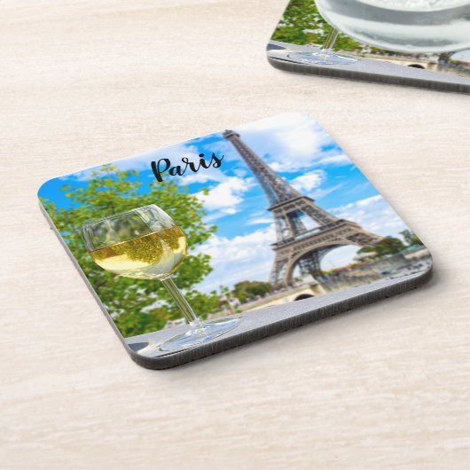 Eiffelturmglas Getränkeuntersetzer (Linke Seite)