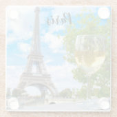 Eiffelturmglas Glasuntersetzer (Rückseite)