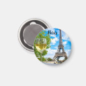 Eiffelturmglas Magnet (Vorderseite/Rückseite)