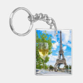 Eiffelturmglas Schlüsselanhänger (Vorderseite links)