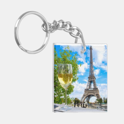 Eiffelturmglas Schlüsselanhänger (Vorderseite links)
