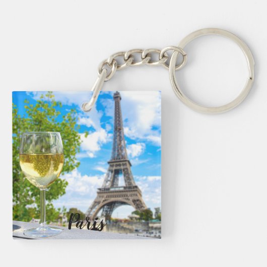 Eiffelturmglas Schlüsselanhänger (Rückseite)