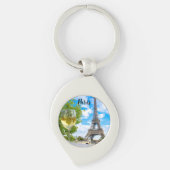 Eiffelturmglas Schlüsselanhänger (Vorderseite)