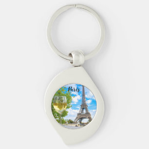Eiffelturmglas Schlüsselanhänger