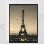 Eiffelturmhochzeit Einladung (Rückseite)