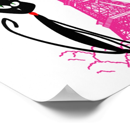 Eiffelturmkatzen Poster (Ecke)