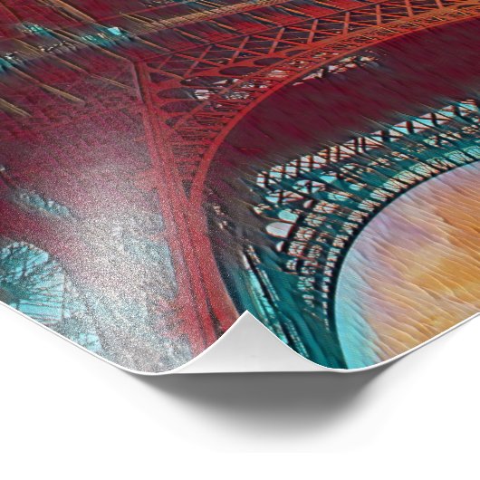 Eiffelturmmalerei Fotodruck (Ecke)