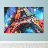 Eiffelturmmalerei Leinwanddruck (Insitu (Holzboden))