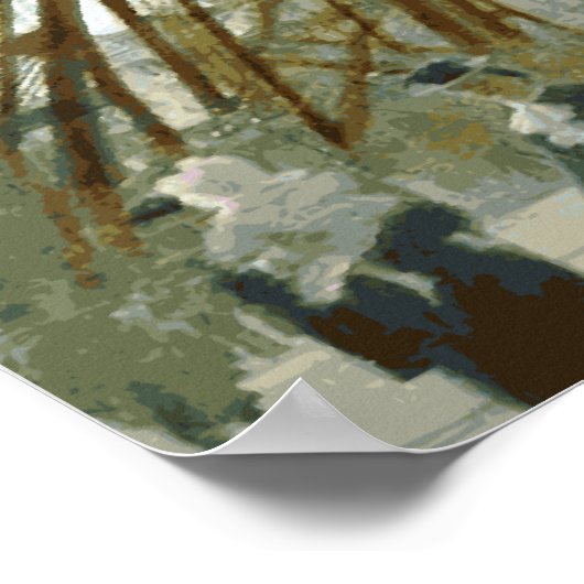 Eiffelturmmalerei Poster (Ecke)