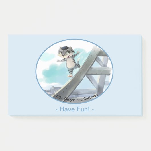 Eiffelturmnotizen 10" x 6" - Spaß Post-it Klebezettel (Vorderseite)