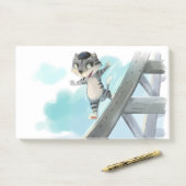 Eiffelturmnotizen 10 Zoll x 6 Zoll Post-it Klebezettel (Auf Schreibtisch)