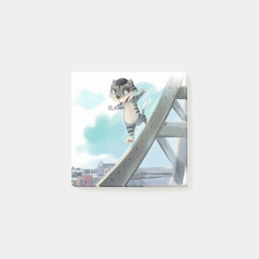 Eiffelturmnotizen 3" x 3" post-it klebezettel (Vorderseite)