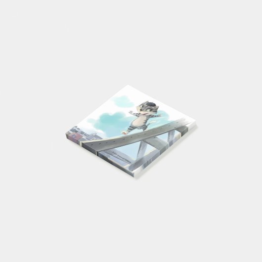 Eiffelturmnotizen 3" x 3" post-it klebezettel (angewinkelt)