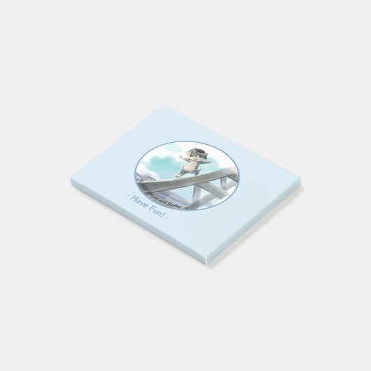 Eiffelturmnotizen 4" x 3" - Spaß Post-it Klebezettel (angewinkelt)