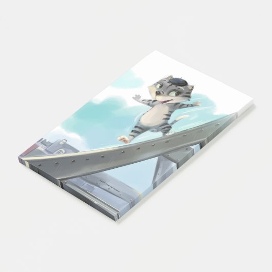 Eiffelturmnotizen 4" x 6" post-it klebezettel (angewinkelt)