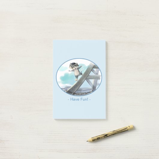 Eiffelturmnotizen 4" x 6" - Spaß Post-it Klebezettel (Auf Schreibtisch)