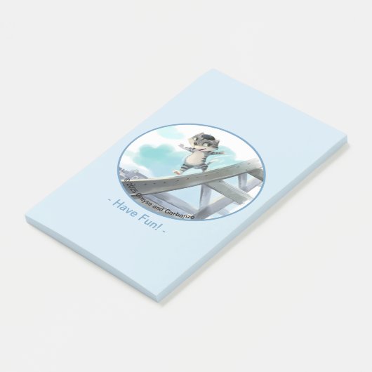 Eiffelturmnotizen 4" x 6" - Spaß Post-it Klebezettel (angewinkelt)