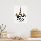 Eiffelturmparis ROMANTIC COUPLE Poster (Küche)