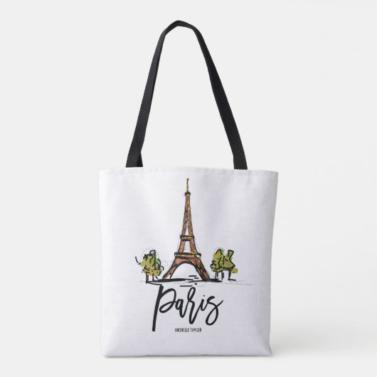 Eiffelturmparis Tasche (Rückseite)