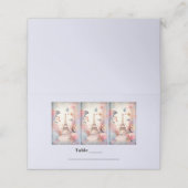 Eiffelturmschmetterlinge und Blume Platzkarte (Außenseite Aufgefaltet)