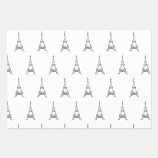 Eiffelturmumhüllungspapier Geschenkpapier Set (Vorderseite)