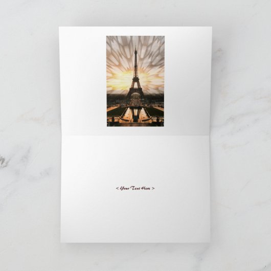 Eiffelturmvorlage Karte (Innenseite)