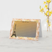 Eiffelturmvorlage Karte (Gelbe Blume)