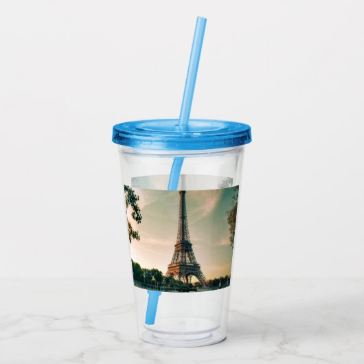 Eiffelturmwerfer Acryltrinkbecher (Rückseite)