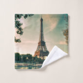 Eiffelturmwerfer Badhandtuch Set (Waschlappen)