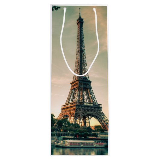 Eiffelturmwerfer Geschenktüte Für Weinflaschen (Rückseite)