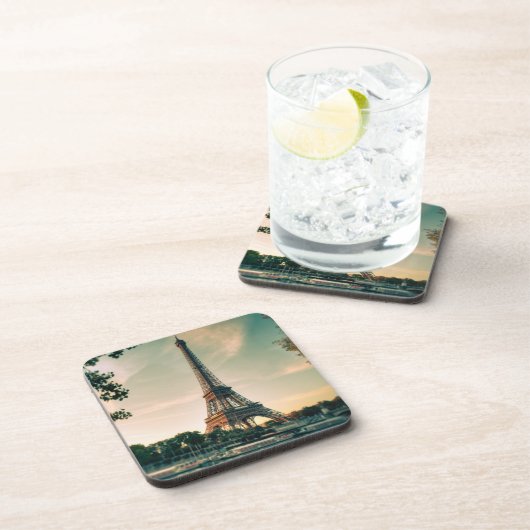 Eiffelturmwerfer Getränkeuntersetzer (Rechte Seite)