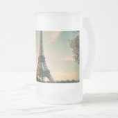 Eiffelturmwerfer Mattglas Bierglas (VorderseiteRechts)