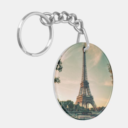 Eiffelturmwerfer Schlüsselanhänger (Vorderseite links)