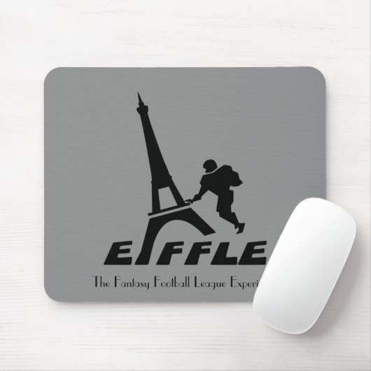 Eiffle schwarzes Logo Mousepad (Mit Mouse)