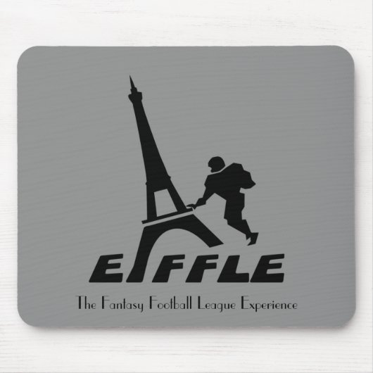 Eiffle schwarzes Logo Mousepad (Vorne)