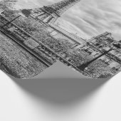 Eiffle Turm-Schwarzes, Weiß und Rot Geschenkpapier (Ecke)