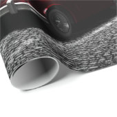 Eiffle Turm-Schwarzes, Weiß und Rot Geschenkpapier (Rolleneckpunkt)