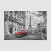 Eiffle Turm-Schwarzes, Weiß und Rot Seidenpapier (Vorderseite)