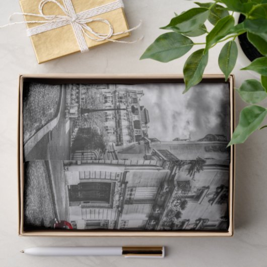 Eiffle Turm-Schwarzes, Weiß und Rot Seidenpapier (Geschenk)