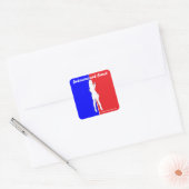 eifrig und bewaffnet quadratischer aufkleber (Umschlag)